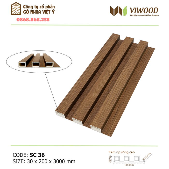 Vách trang trí PVC giả gỗ cao cấp SC36 - Viwood - Công Ty Cổ Phần ...